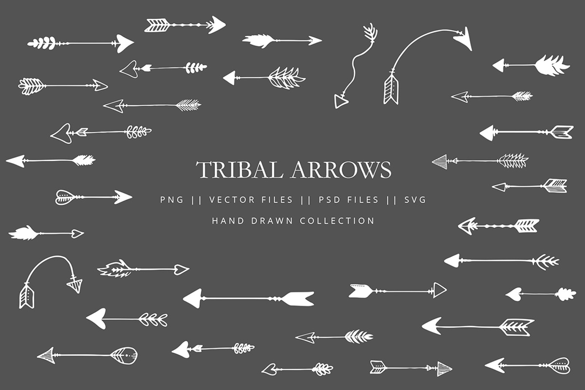 Tribal arrows hand drawn, an Illustration by AS Studio (Photo 2 of 3)