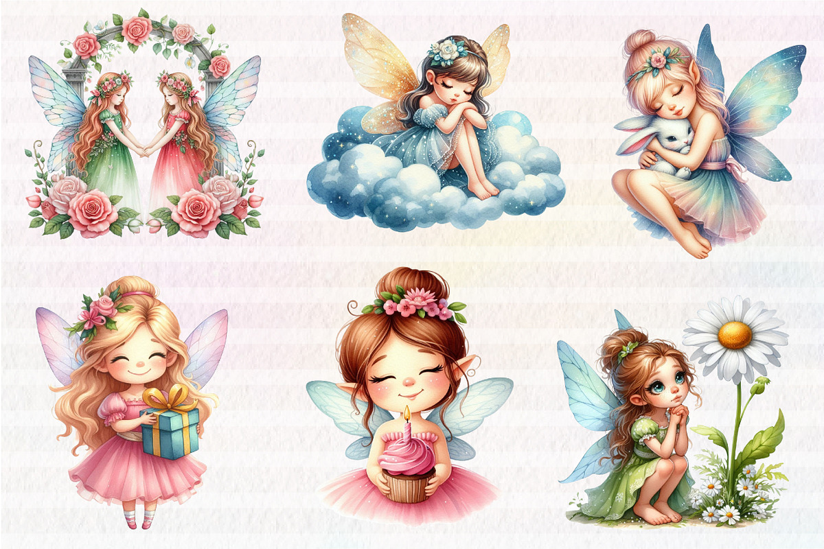 Fairy Garden Clipart Flowers clipart, an Illustration by CreationArt (Photo 5 of 5)