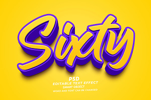 Stixty PSD 3d Editable Text Effect