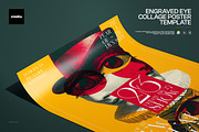Engraved Eye Collage Poster Template, a Poster Template by creatsy5 (Thumbnail 1 of 4)