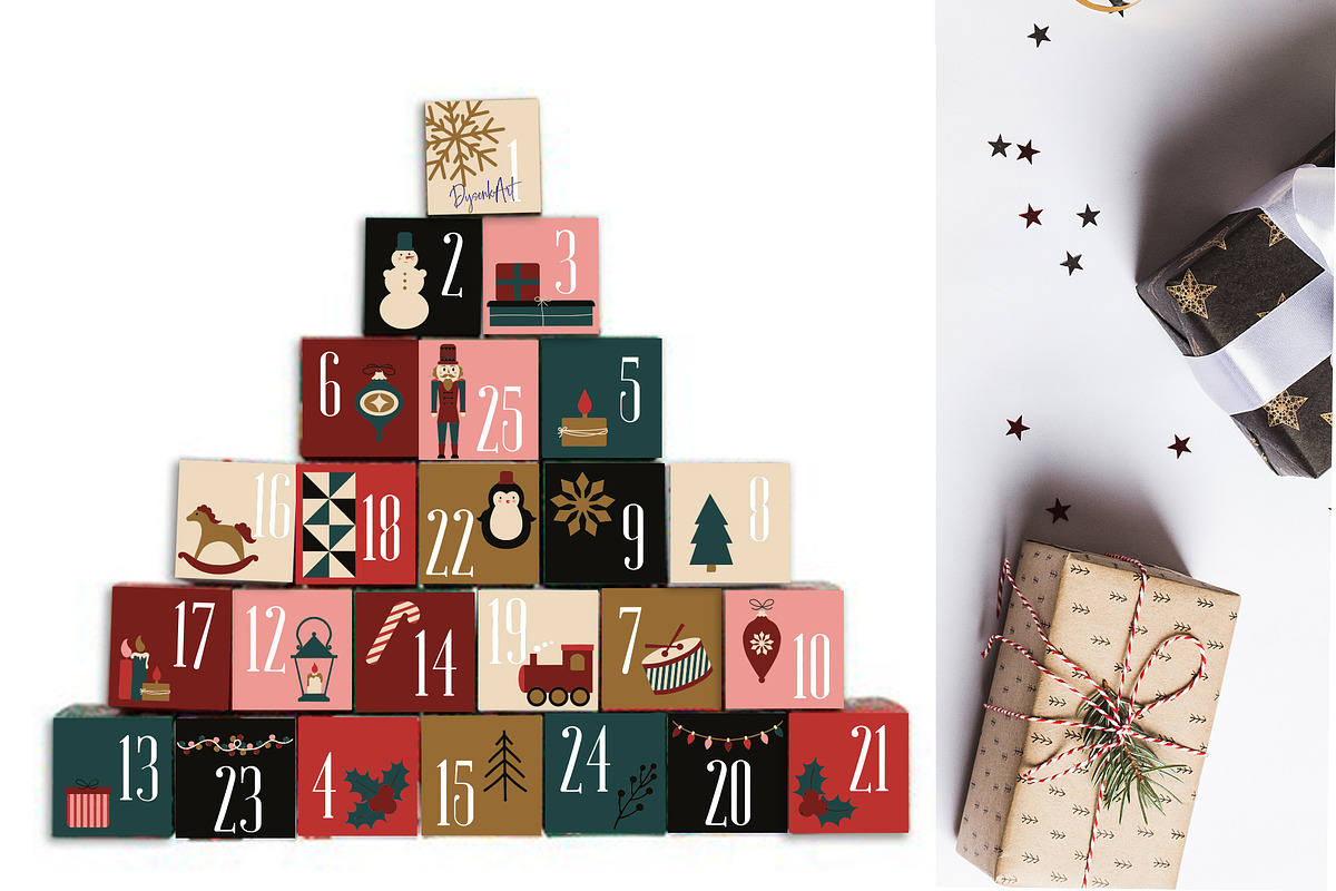 CHRISTMAS Advent Calendar, a Decorative Illustration by DysenkaArt (Photo 2 of 2)