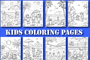 Summer Coloring Pages for Kids, a Seasonal Illustration by Design Zone (Thumbnail 4 of 7)