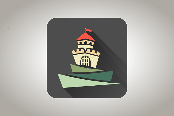 Color Flat Castle Icon
