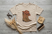Rustic Cowgirl Boots With Wide Brim, an Object Graphic by SharpMarketplace (Thumbnail 3 of 4)