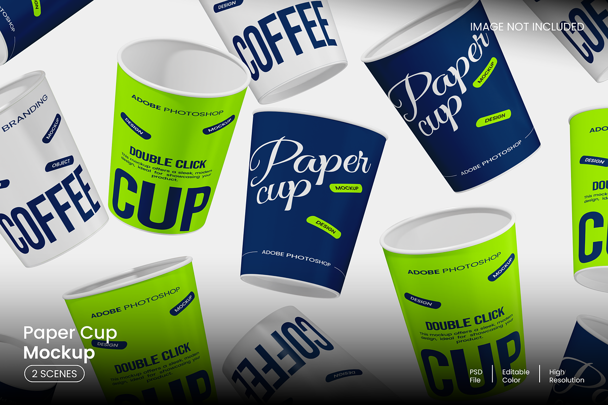 Paper Cup Mockup, a Cups & Container Mockup by Unerispace (Photo 1 of 4)