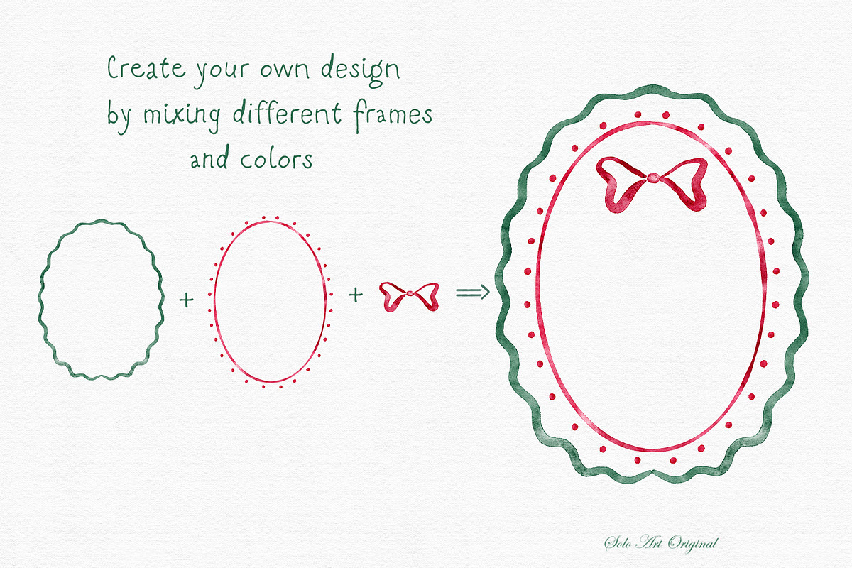 Christmas Frames.Hand-Drawn Borders., an Object Graphic by Solo Art Original (Photo 5 of 9)