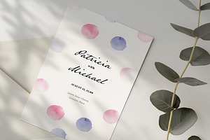 Watercolor Wedding Invitation Card, an Invitation Template by Filip Studio