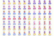 795 Diversity Avatars, an Outline Icon by Flat Icons (Thumbnail 10 of 15)