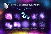 Space Galaxy Procreate Brushes, a Brush Add-On by ArtstudioByKhushbu (Thumbnail 3 of 9)