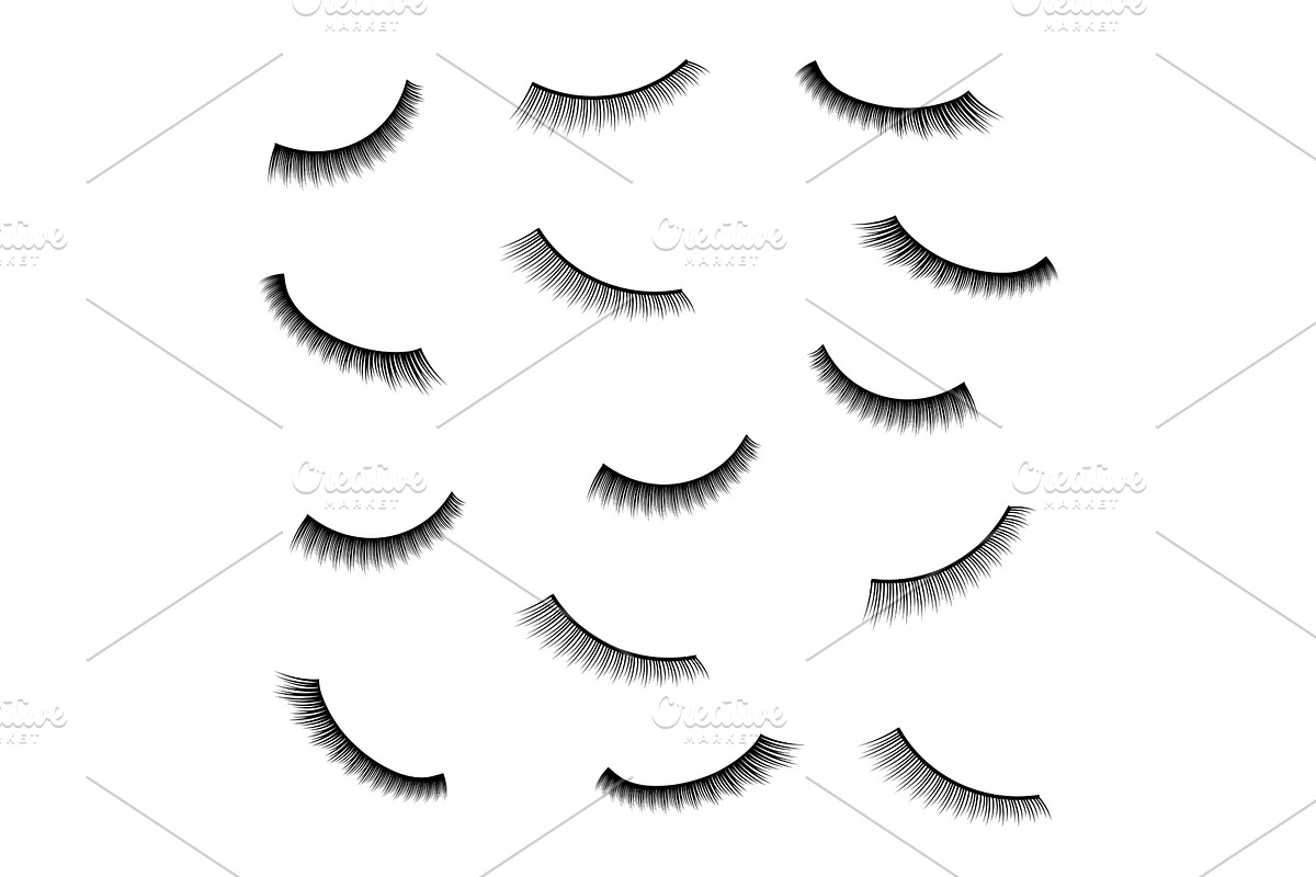 Eyelashes, female lashes, mascara., a Texture Illustration by HAPPY VECTOR