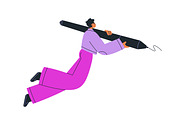 Creative people hold big stylus set, a Person Illustration by Good Studio (Thumbnail 3 of 6)
