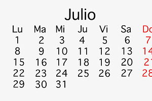 July 2019 Planing Calendar