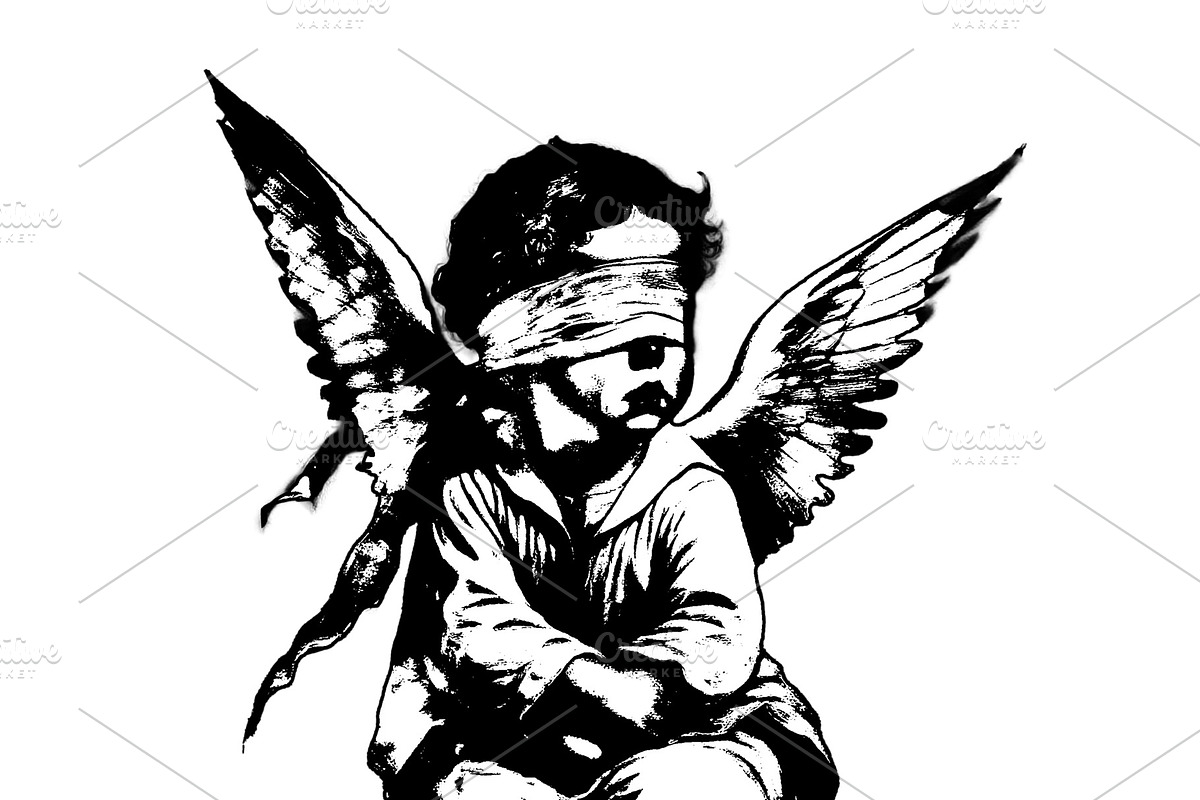 Renaissance angel child, a Person Illustration by DanFLCreativo