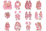 Funny Valentine Old Couple, an Illustration by Designking (Thumbnail 2 of 5)
