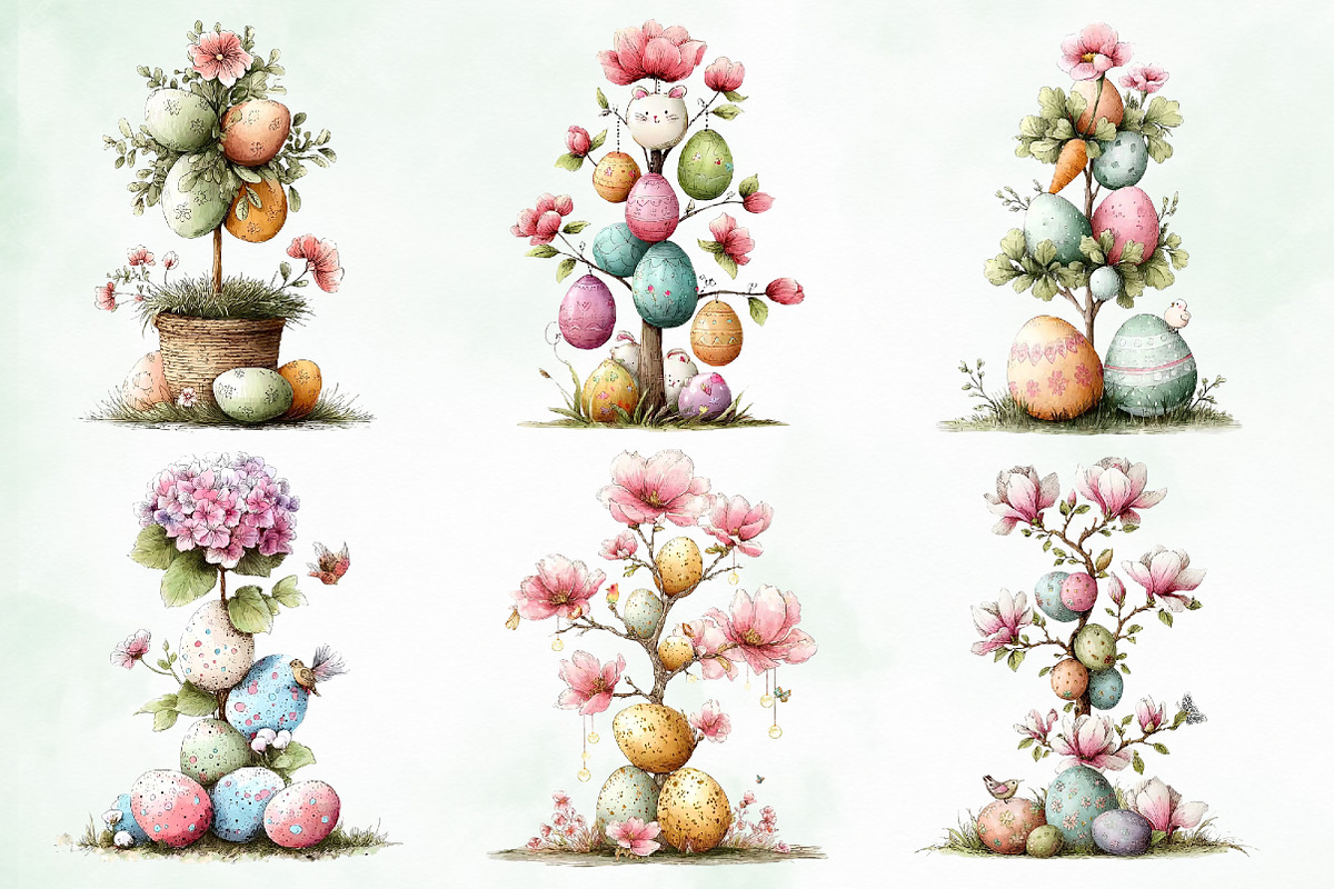 Whimsical Easter Tree Png Clipart, an Illustration by Creative Art (Photo 7 of 8)