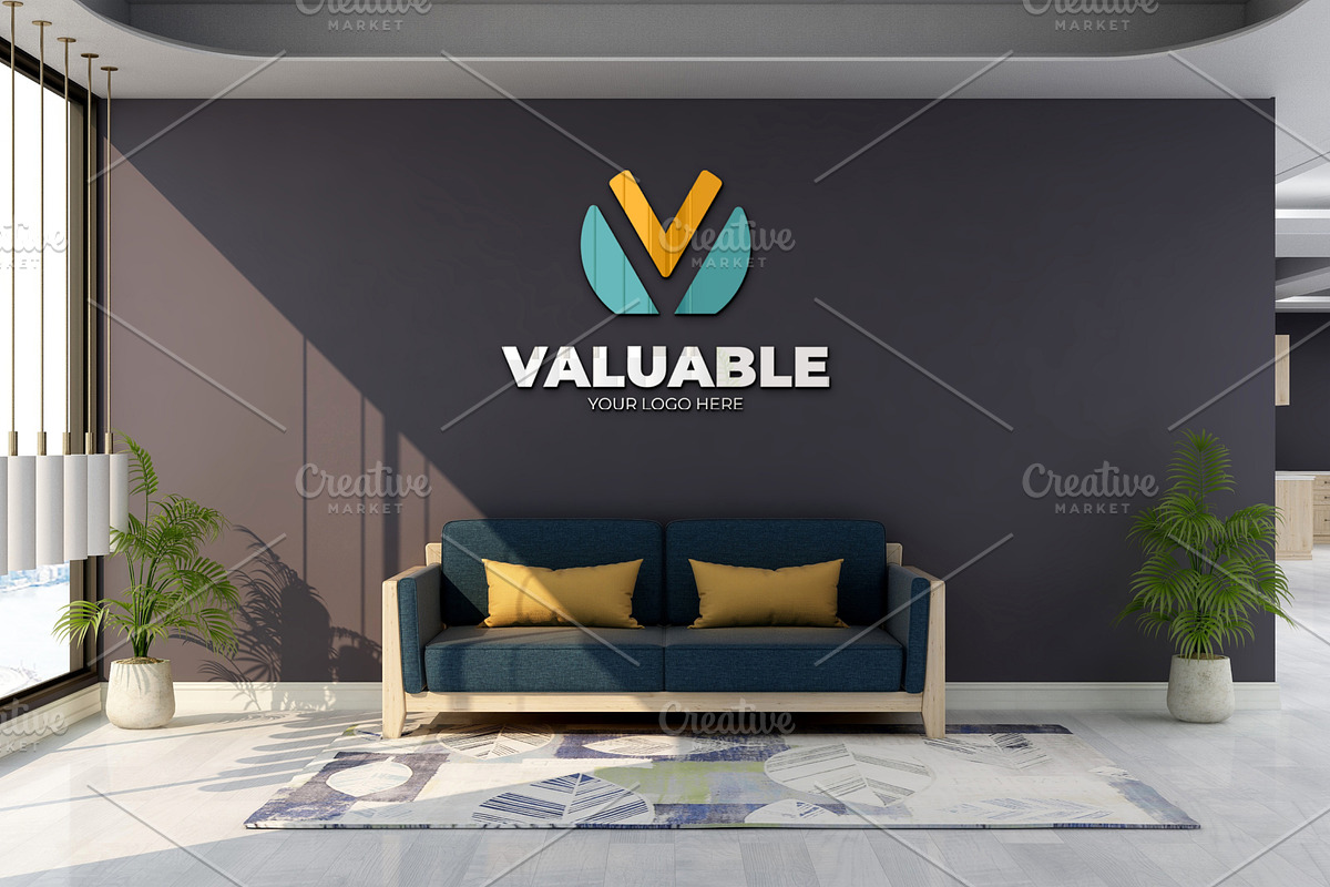 PSD Office Room Wall Logo Mockup, a Product Mockup by Ayy (Photo 13 of 13)