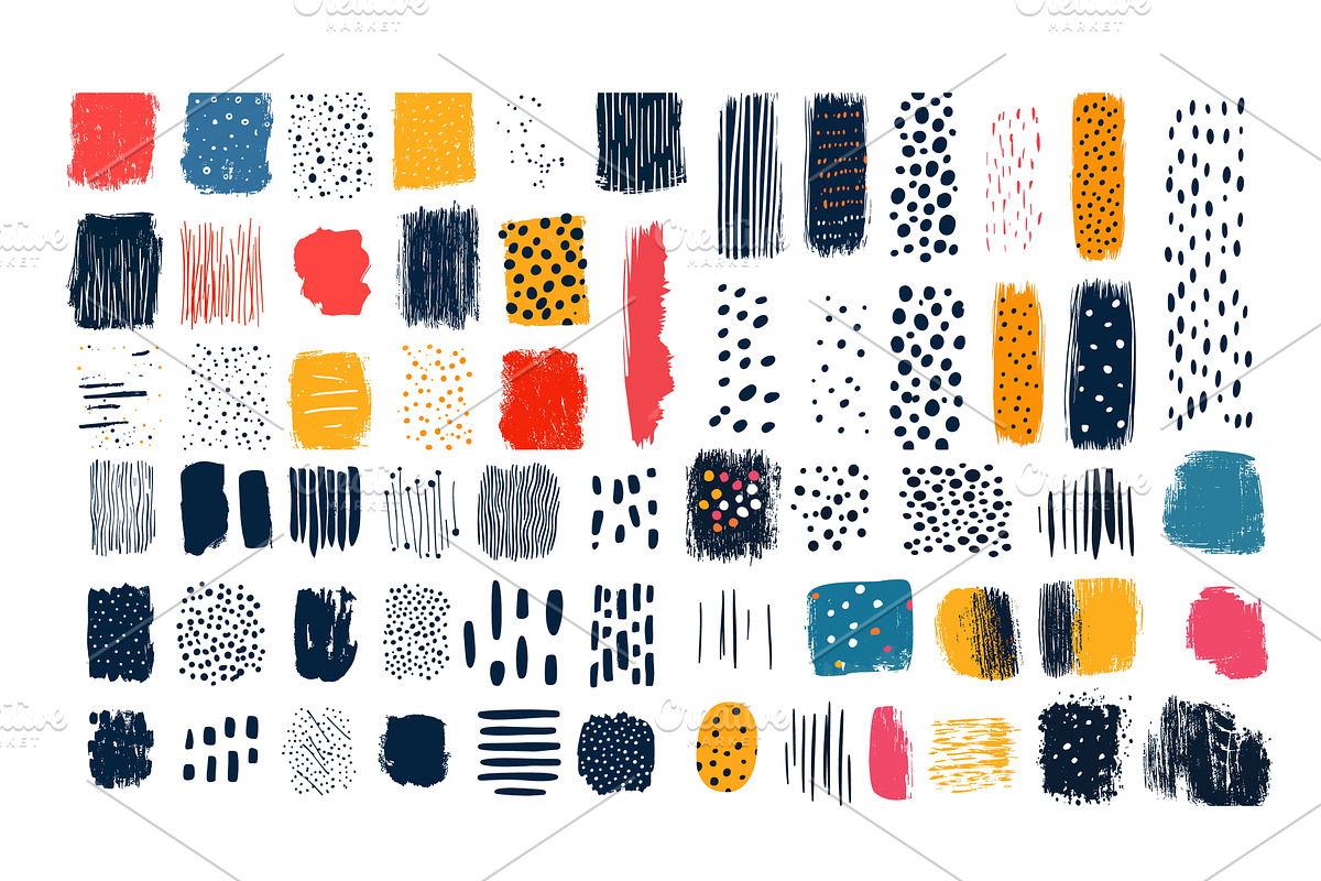 Color ink doodle sketch strokes, an Illustration by Valerie Bodnar