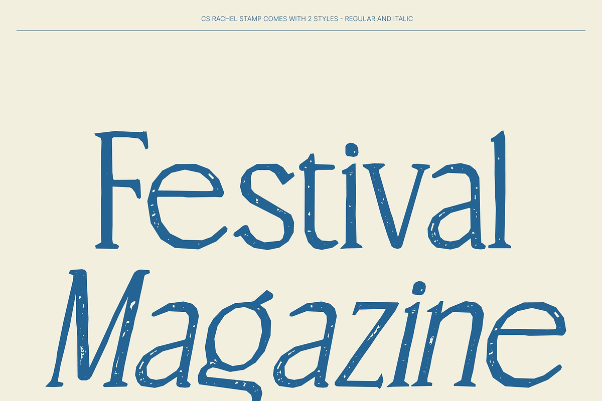 CS Rachel Stamp, a Serif Font by Craft Supply Co. (Photo 3 of 8)