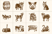 Vintage Farm Animals Illustration, an Animal Illustration by Prosymbols (Thumbnail 5 of 8)