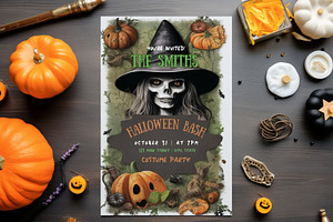 Witchy Halloween Invitation