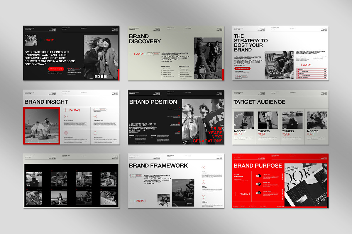 AURA | Brand Strategy Template, a Presentation Template by Slide-Agency (Photo 9 of 11)