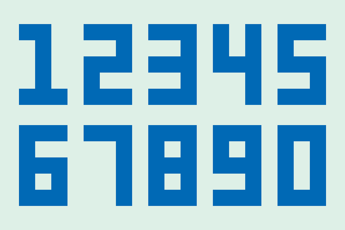 Display Digits Four Font, a Font by GG Design
