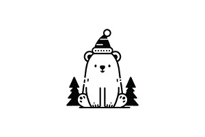 Bear Christmas Holiday Design, a Branding & Logo Template by Vectorium Studio