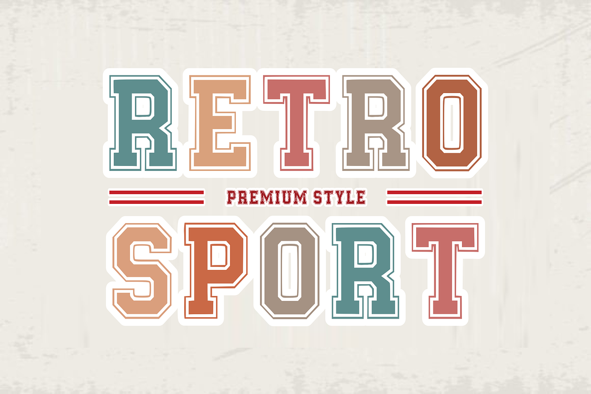 College Style - Retro Font Types, a Slab Serif Font by KiddoGlyphs Studio (Photo 2 of 5)