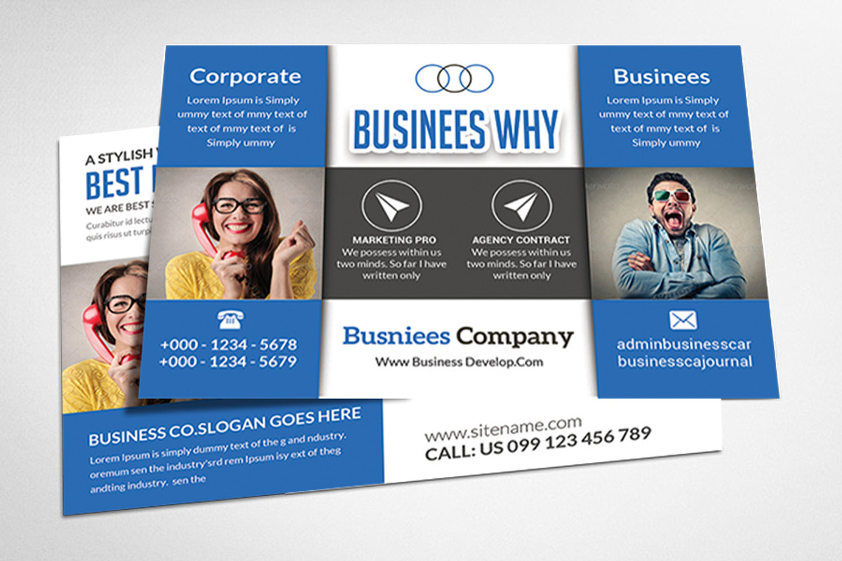 Marketing Postcard Template, a Card Template by AfzaalGraphics (Photo 1 of 4)