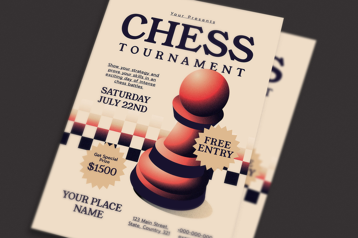 Chess Tournament Event Flyer preview 2