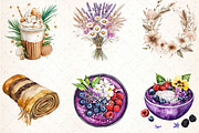 Watercolor Boho Summer ClipArt, an Illustration by DreamCafeArt (Thumbnail 3 of 5)