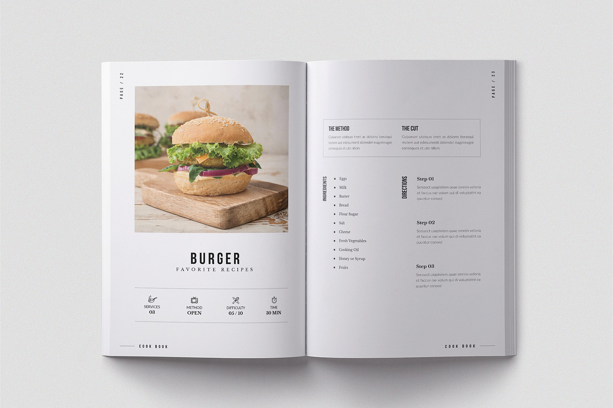 Cookbook Recipe Book Template, a Brochure Template by TemplateFolio-Shop (Photo 10 of 17)
