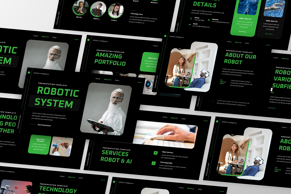 Robotic - AI Robot Google Slide, a Presentation Template by GraphauseProject (Photo 5 of 6)