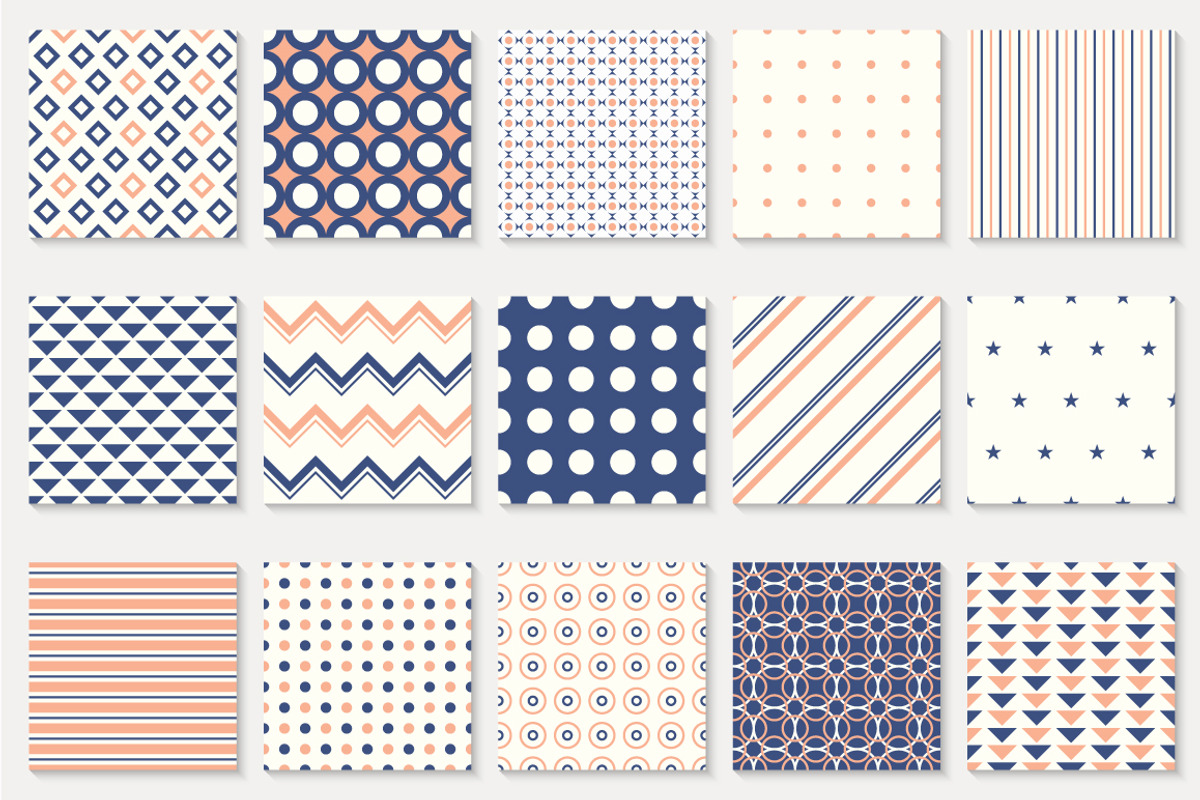 45 geometric seamless patterns, a Pattern Graphic by Vodoleyka (Photo 4 of 10)