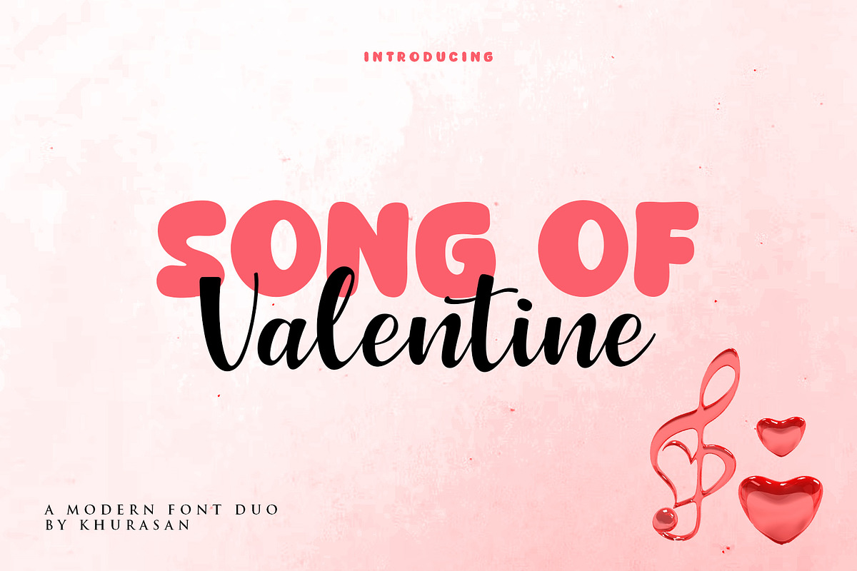 Song of Valentine Font Duo, a Script Font by khurasan (Photo 1 of 7)