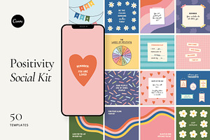 Positivity Social Kit - Canva