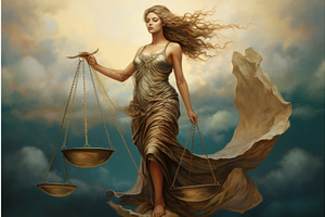 Themis Scales Goddess. Generate Ai