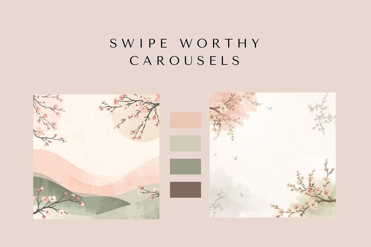 Japanese-Inspired Social Media Kit, a Social Media Template by Vandy Fullum (Photo 4 of 8)