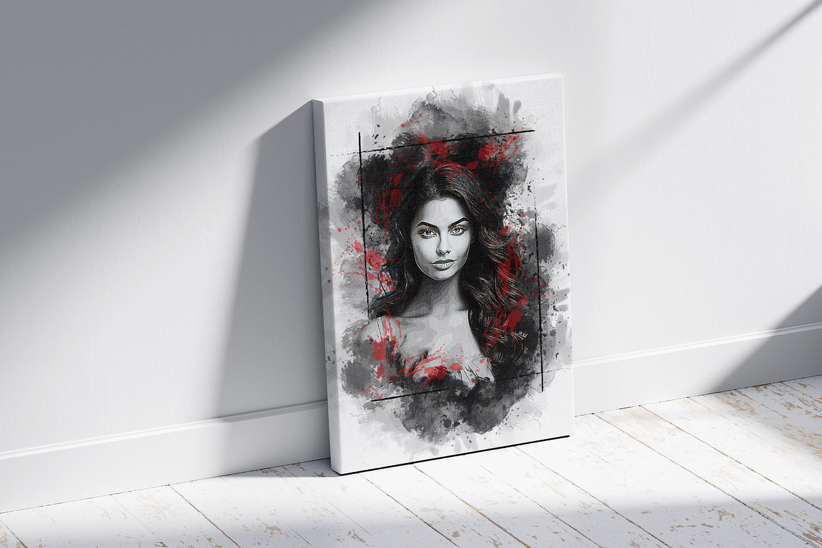 Black Watercolor Mixed Art Photo, an Action Add-On by Photoshop Action (Photo 5 of 15)