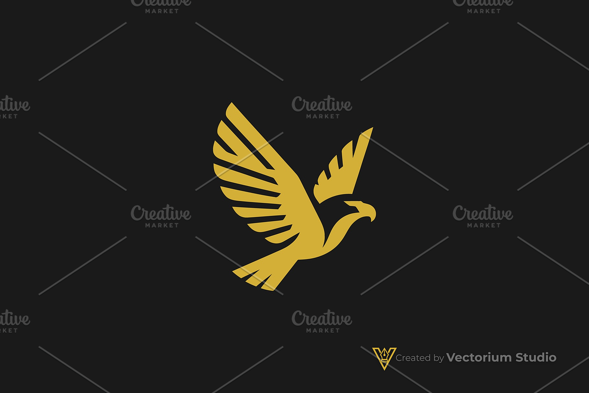 Minimalist Eagle Flying Logo, a Branding & Logo Template by Vectorium Studio (Photo 2 of 5)