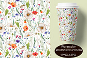 Watercolor Wildflowers Pattern, a Pattern Graphic by TanyaOak (Thumbnail 1 of 7)