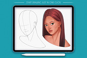 Procreate Portrait Stamps, a Brush Add-On by SmuffizStudio (Thumbnail 3 of 3)