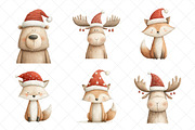Christmas Woodland Portraits Clipart, an Illustration by SinaCreation (Thumbnail 3 of 7)