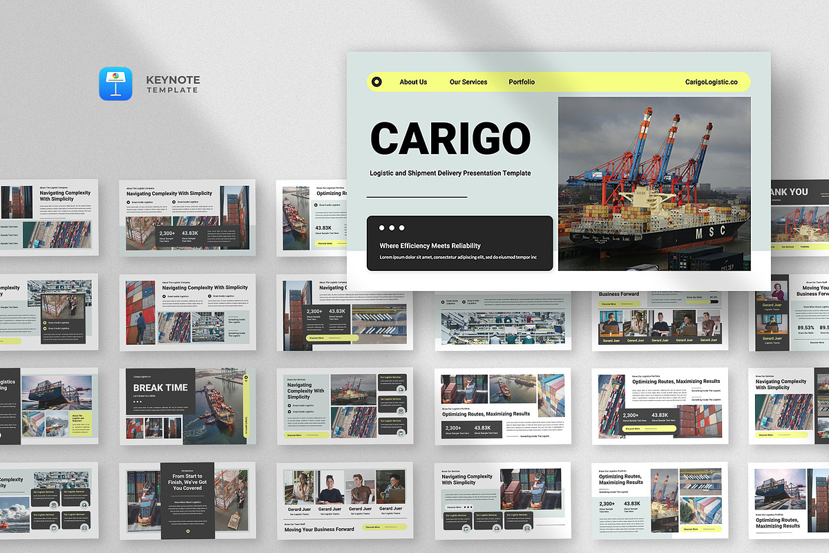 Logistics & Transportation Keynote, a Presentation Template by fluffstudio (Photo 1 of 4)