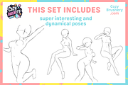400+ Anime Body Template Stamps, a Brushes & More by Cozy Brushery (Thumbnail 5 of 7)