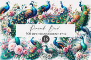 Peacock bird Clipart, an Illustration by Designworld (Thumbnail 1 of 4)