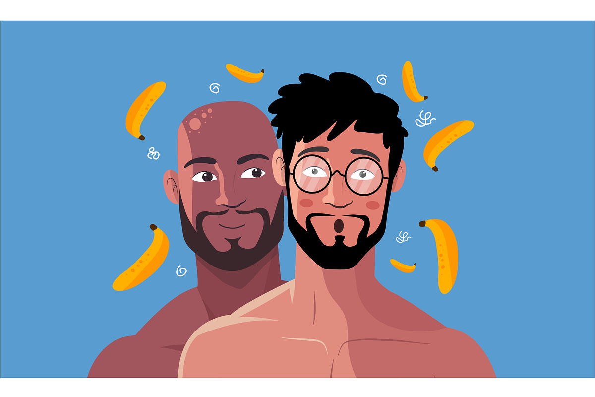 12 Gay couple LGBT vector bundle, a Person Illustration by foxndeer (Photo 2 of 4)