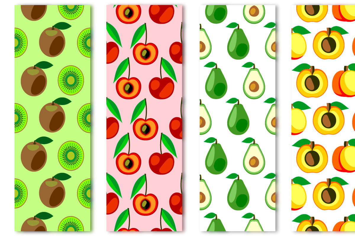 Seamless Patterns with Fruits, a Pattern Graphic by Valentain_Jevee