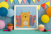 Cats Birthday Clipart Set, an Animal Illustration by Palau (Thumbnail 4 of 10)