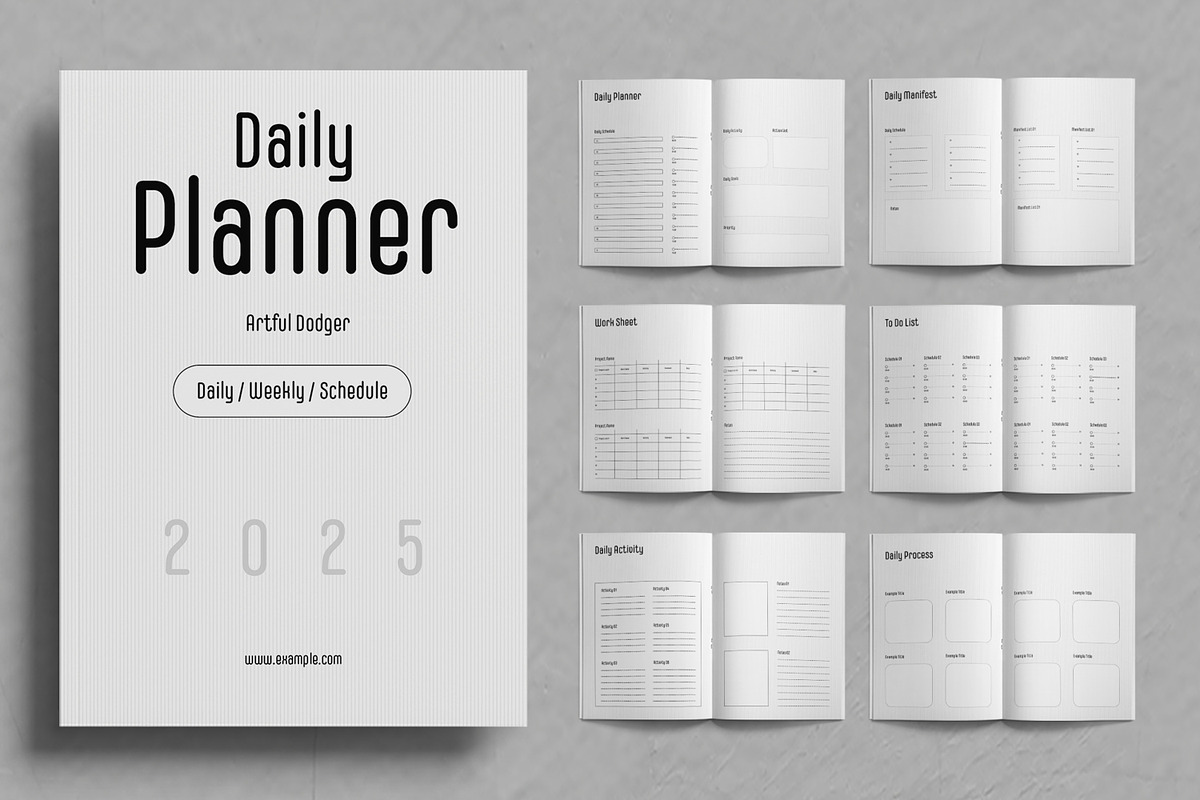 Daily Planner Layout, a Stationery Template by ContestDesign (Photo 1 of 4)
